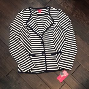 Sunny Leigh Navy/White stripped blazer